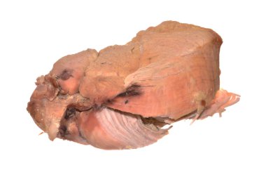 Beyaz arkaplanda izole edilmiş et