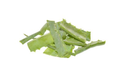 Aloe çiçeği beyaz arkaplanda izole