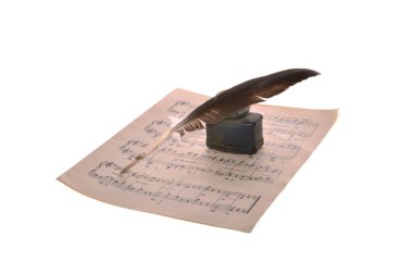 Beyaz arka plan üzerinde izole müzik notlar