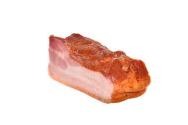 Beyaz arkaplanda izole edilmiş et