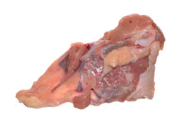 Hühnerfleisch Isoliert Auf Weißem Hintergrund — Stockfoto