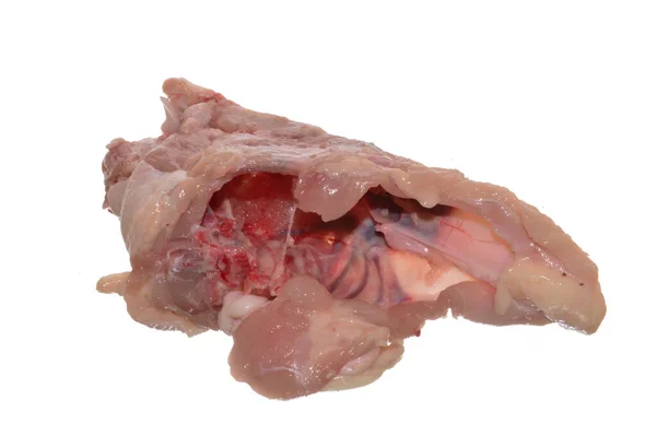 Κρέας Κοτόπουλου Απομονωμένο Λευκό Φόντο — Φωτογραφία Αρχείου