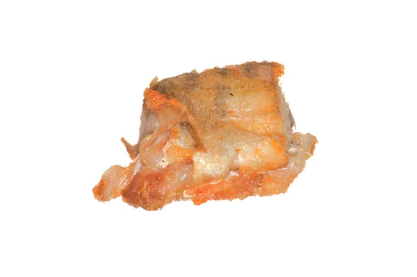 Fried Fish Isolated White Background — Stock Photo, Image