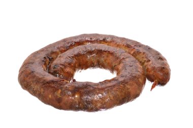 sosis beyaz arkaplanda izole