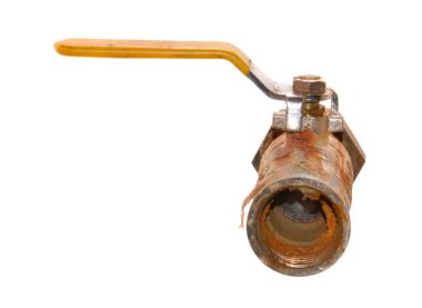 Beyaz arka plan üzerinde izole su musluk