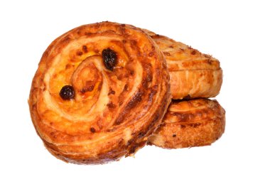 Beyaz arkaplanda izole edilmiş zencefilli ekmek