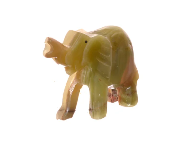 Estatuilla Elefante Aislada Sobre Fondo Blanco —  Fotos de Stock