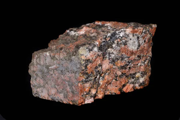 Камень Изолирован Черном Фоне — стоковое фото
