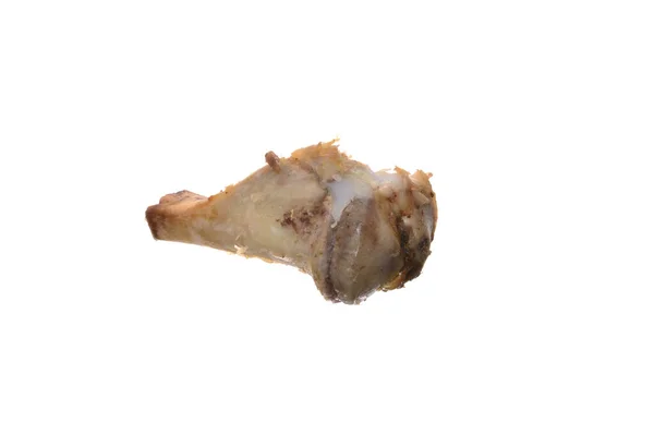 Schweineknochen Isoliert Auf Weißem Hintergrund Nahaufnahme — Stockfoto