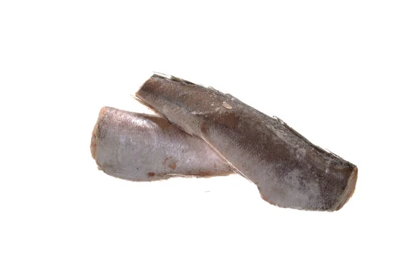 白い背景に分離された冷凍魚 — ストック写真