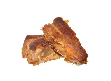 beyaz arka plan üzerinde izole kızarmış et