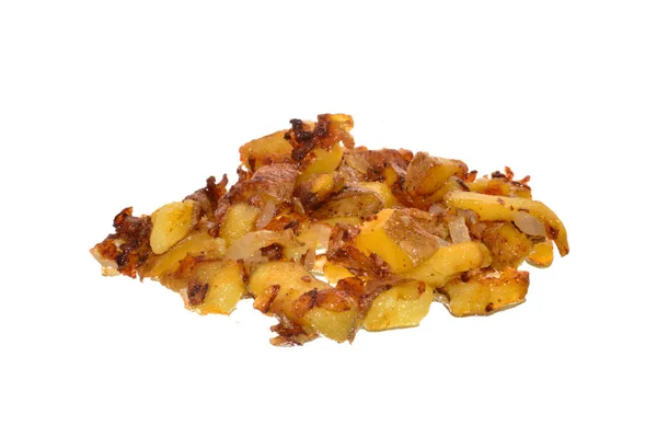 Stekt Potatis Isolerad Vit Bakgrund — Stockfoto