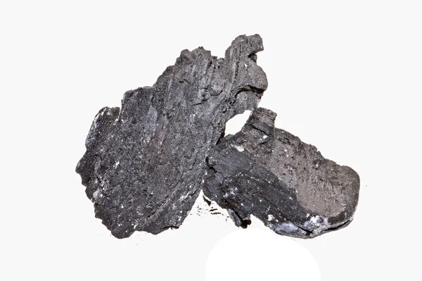 Kömür Beyaz Arkaplanda Izole Edildi — Stok fotoğraf
