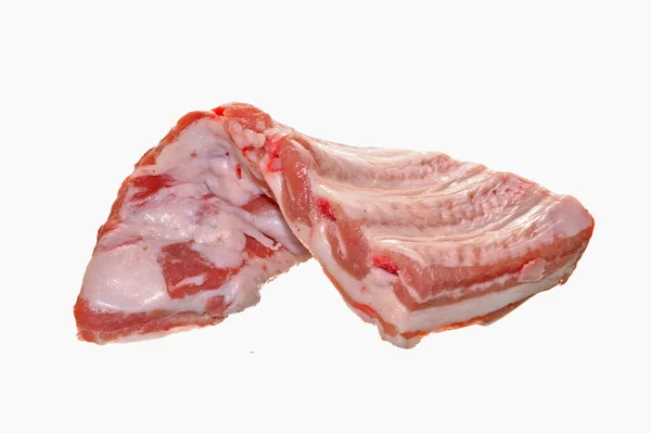 Carne Isolata Fondo Bianco — Foto Stock