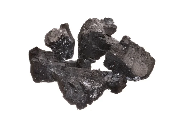 Уголь Изолирован Белом Фоне — стоковое фото