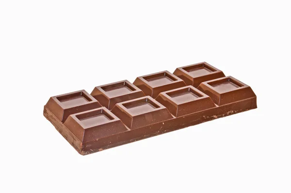 Chocolade Geïsoleerd Witte Achtergrond — Stockfoto