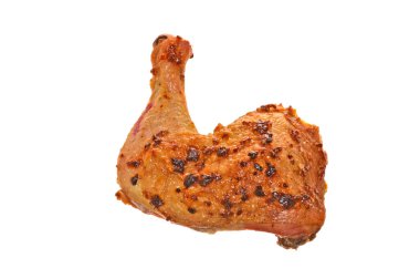 Beyaz arkaplanda izole edilmiş et