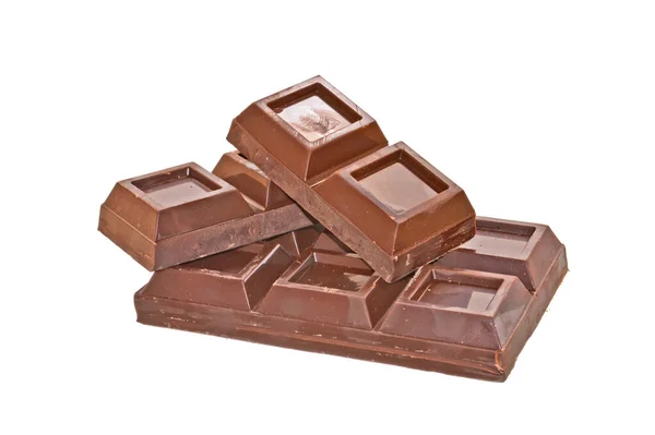 Chocolate Isolated White Background — Stock Photo, Image