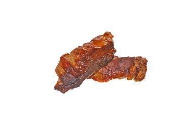 beyaz arka plan üzerinde izole kızarmış et