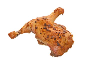 Beyaz arkaplanda izole edilmiş et