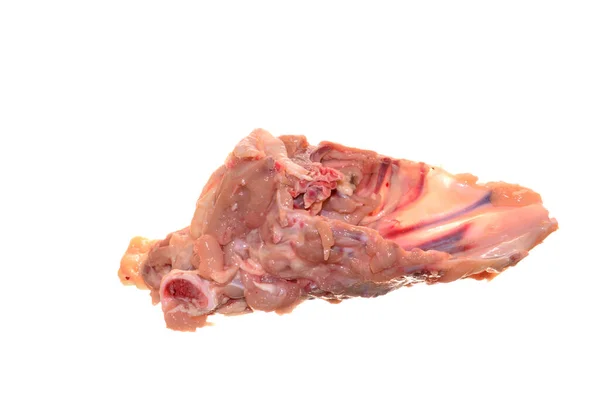 Carne Crua Isolada Sobre Fundo Branco — Fotografia de Stock