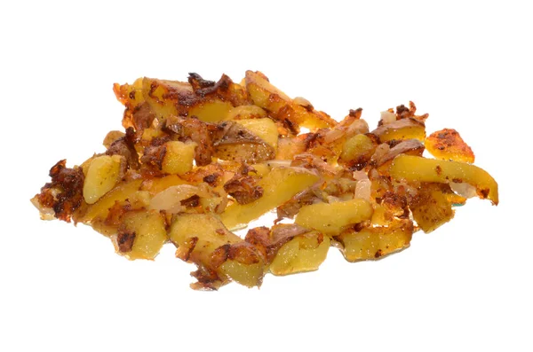 Stekt Potatis Isolerad Vit Bakgrund — Stockfoto