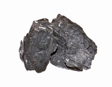 kömür beyaz arkaplanda izole edildi