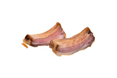 Beyaz arkaplanda izole edilmiş et