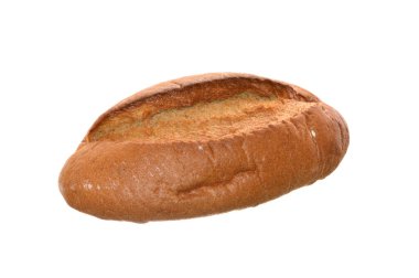 ekmek beyaz arkaplanda izole edildi