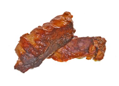 beyaz arka plan üzerinde izole kızarmış et