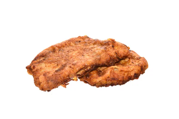 Fried Meat Isolated White Background — Stock Photo, Image