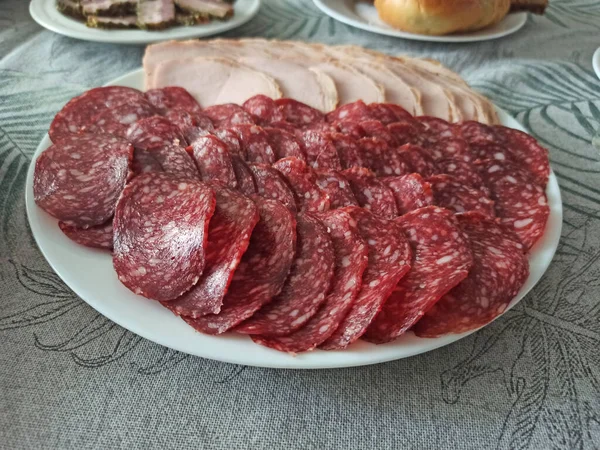 Festive Food Table Close Shot — Φωτογραφία Αρχείου