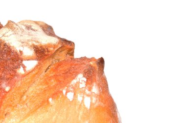 Ekmek beyaz arkaplanda izole edildi