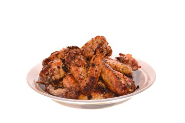 beyaz arka plan üzerinde izole kızarmış et