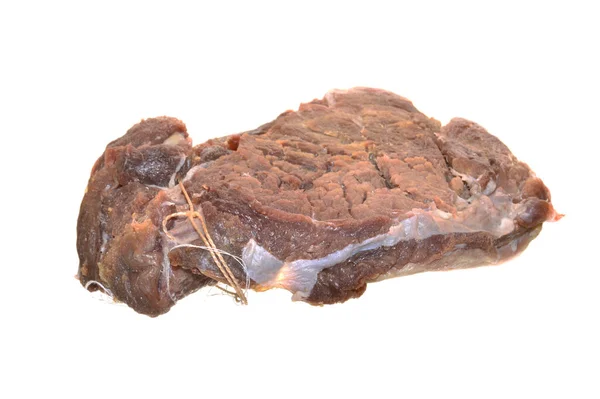 Мясо Изолированы Белом Фоне — стоковое фото