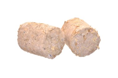 fuel briquettes isolated on white background