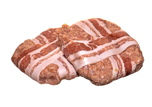 Vlees Geïsoleerd Witte Achtergrond — Stockfoto