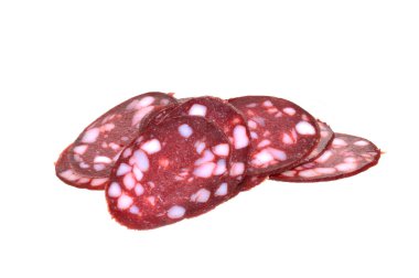 Beyaz arkaplanda izole edilmiş et