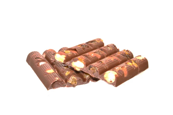 Cioccolato Isolato Sfondo Bianco — Foto Stock