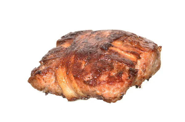 Gebratenes Fleisch Isoliert Auf Weißem Hintergrund — Stockfoto