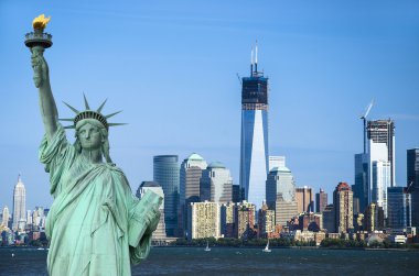 Manhattan siluetinin ve Özgürlük heykeli