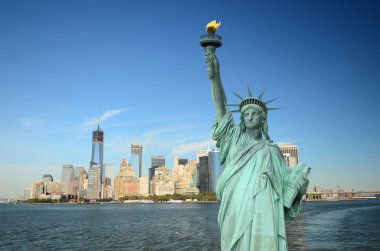 Manhattan siluetinin ve Özgürlük heykeli