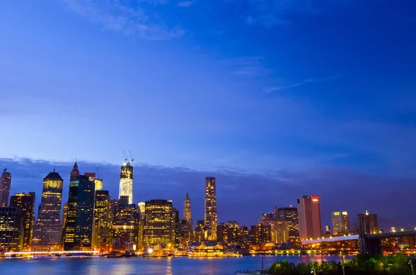 New York City at night — Stock Photo, Image