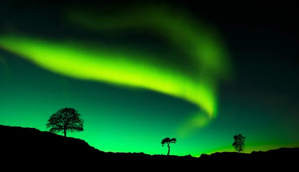 Aurora boreale in iceland — Foto Stock