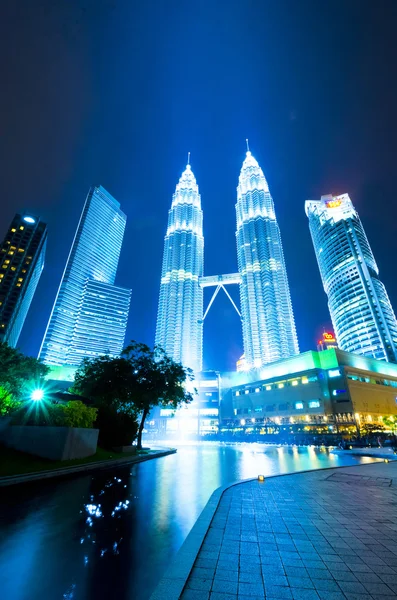 Weergave van petronas twin towers — Stockfoto