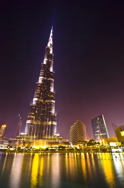 Dubai belvárosától és a Burj Khalifa Stock Fotó