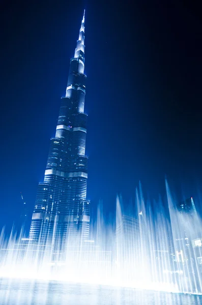 Dubai centro e Burj Khalifa — Foto Stock