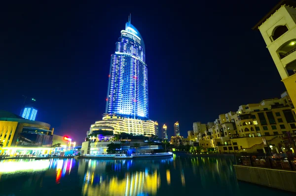 Adres hotelu i jeziora burj dubai — Zdjęcie stockowe