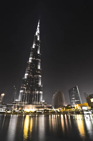ดูไบในเมืองและ Burj Khalifa รูปภาพสต็อกที่ปลอดค่าลิขสิทธิ์