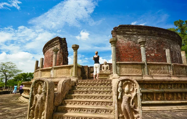 Sri Lanka'da polonnaruwa şehir kalıntıları — Stok fotoğraf